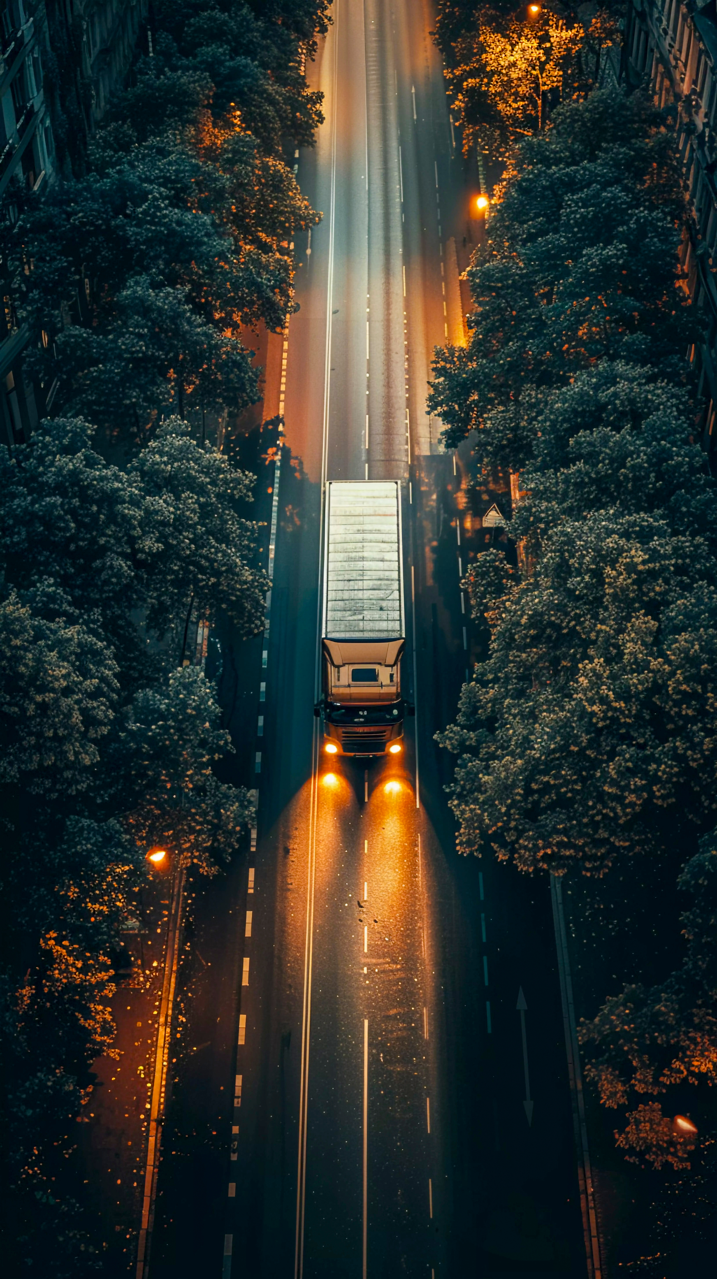 Truck on the road